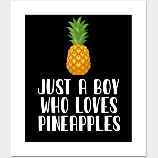 Just A Boy Who Loves Pineapples Posters and Art